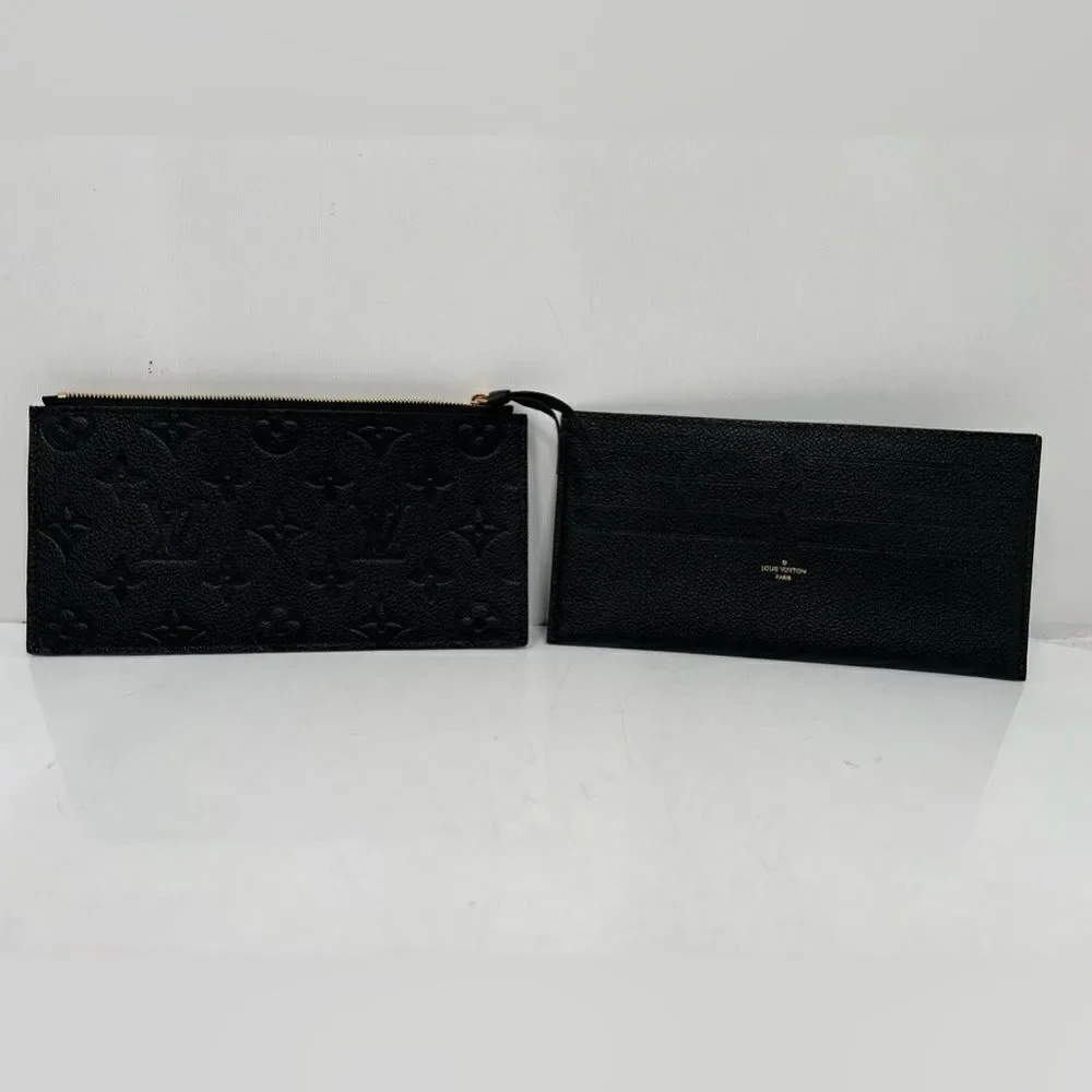 Louis Vuitton Black Monogram Empreinte Felicie Inserts Black Very Good Conditio